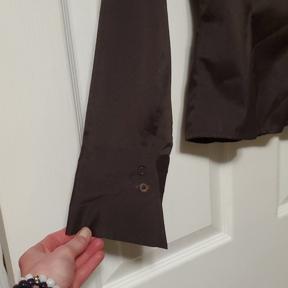 Brown Beechers Brook Stretch Collared Blouse - Picture 3 of 3